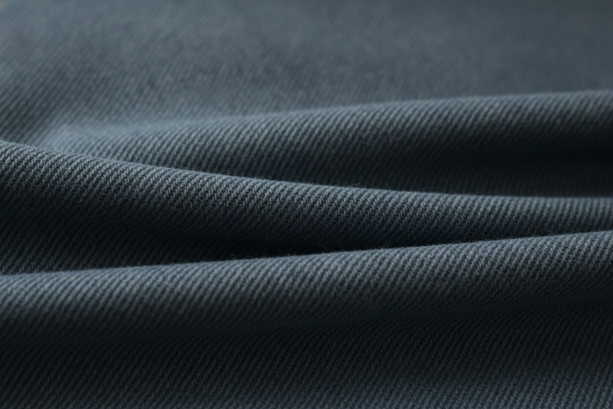 Yün twill kumaş dokusu yakın çekim